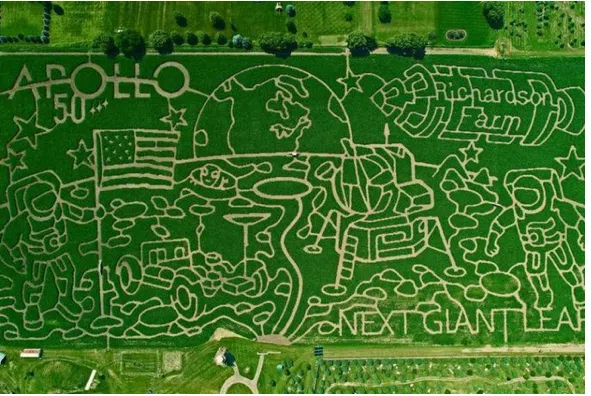 28-ACRE CORN MAZE PAYS TRIBUTE TO APOLLO 11 MOON LANDING