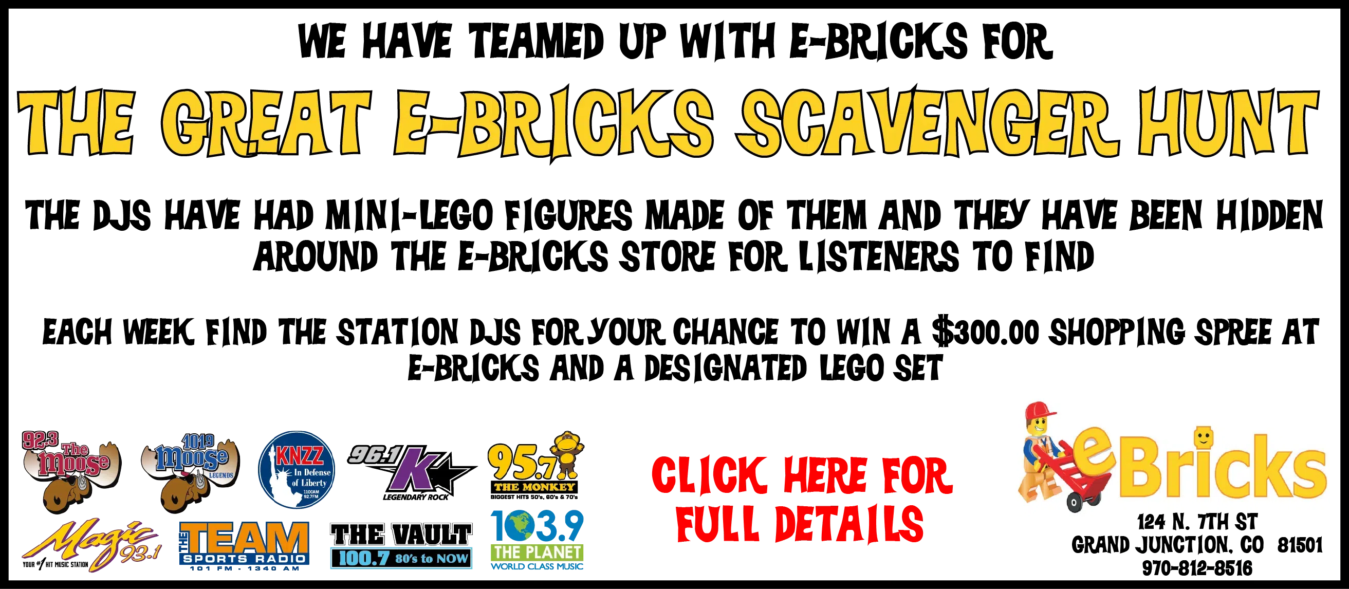 Feature: https://www.thevault1007.com/the-great-e-bricks-scavenger-hunt/