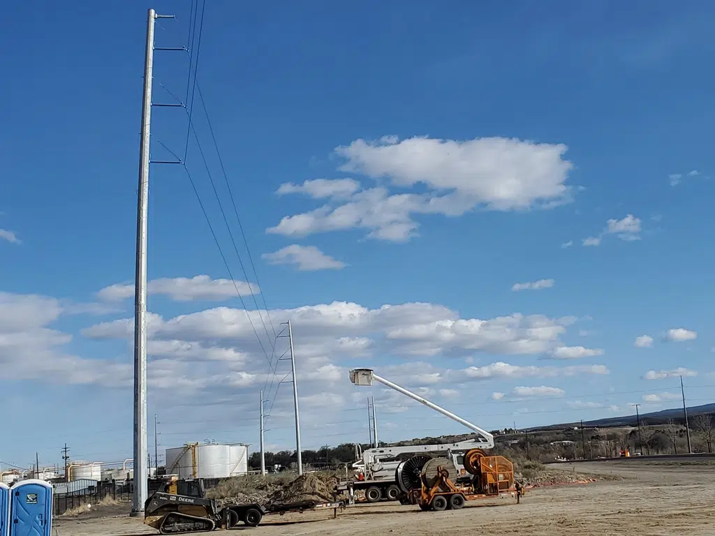 Bending High Voltage Power Poles - Optical Illusion Or..