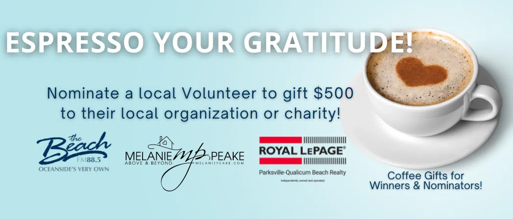 Feature: https://www.885thebeach.com/espresso-your-gratitude-with-melanie-peake/