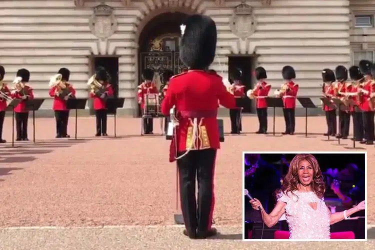 Buckingham Palace Guards Show Aretha Serious R-E-S-P-E-C-T