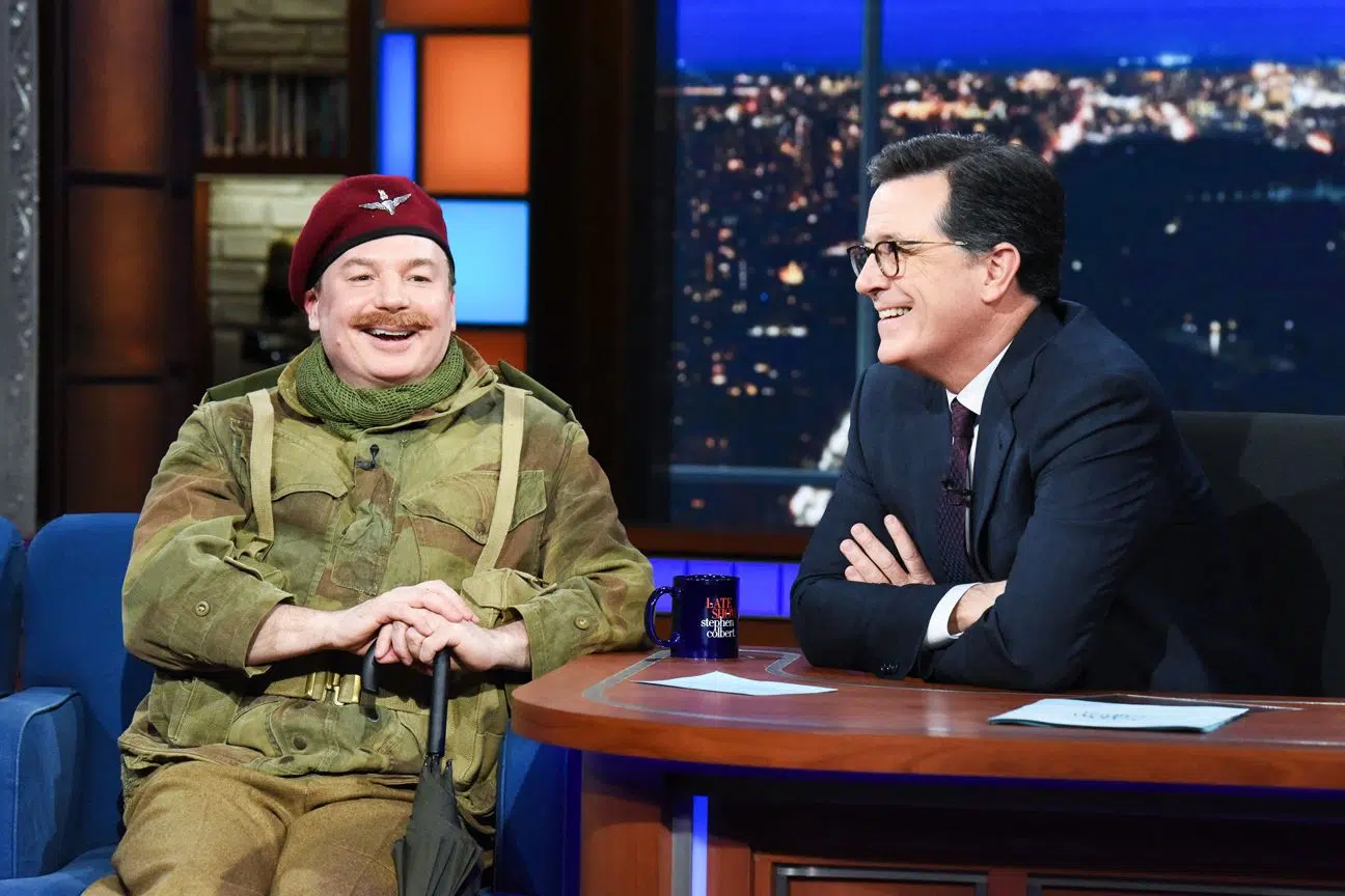 Mike Myers Discusses his Bohemian Rhapsody Cameo with Colbert