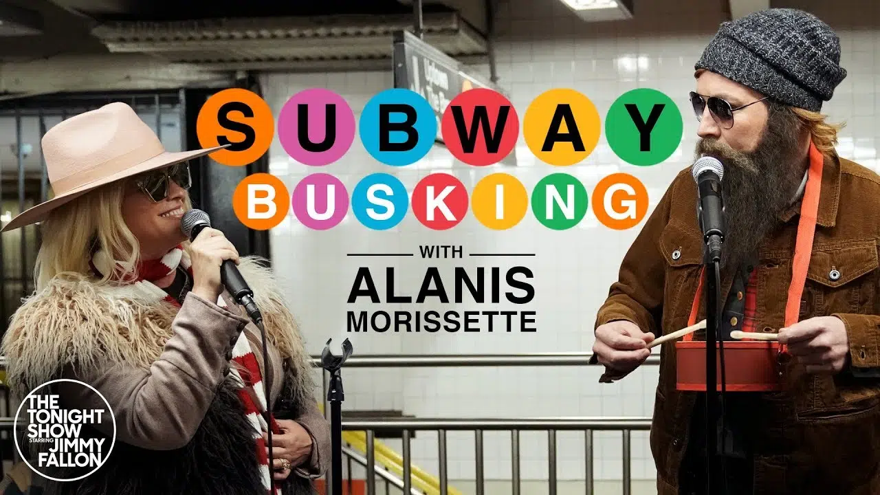 Jimmy Fallon & Alanis Morissette surprise NYC subway communters