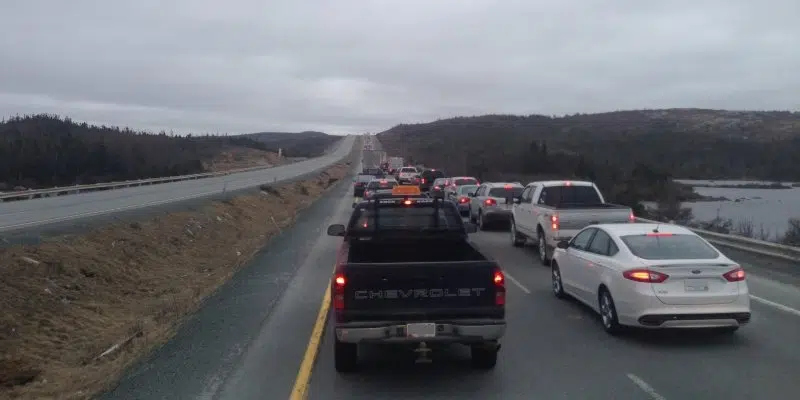 TCH Traffic Delayed Near Holyrood As Crews Clear Transport Truck From Median