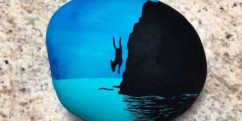 Cliff-Diving Moose Inspires Rock Art