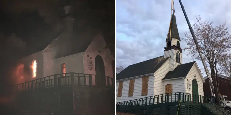 Historic Grand Falls-Windsor Church Rising from the Ashes