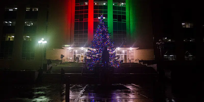Confederation Building Lighting Up for the Holidays
