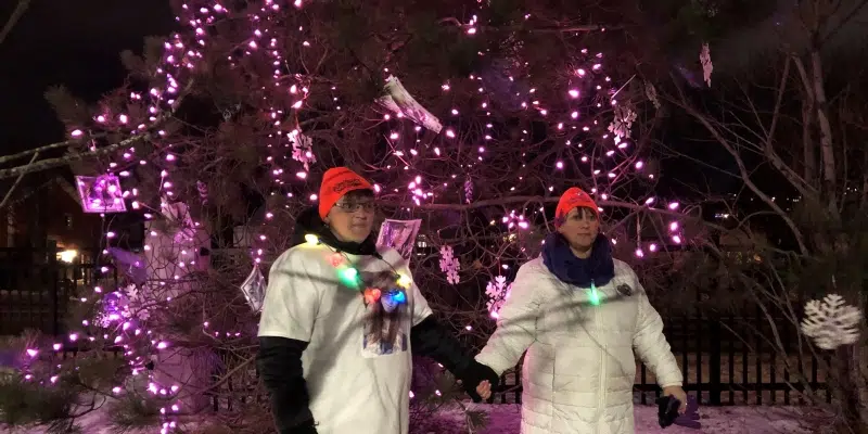 Annual Purple Tree Lighting in Memory of Cortney Lake Tonight