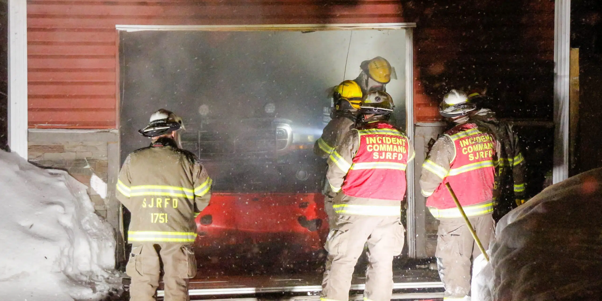 Truck Damaged in St. John's Garage Fire