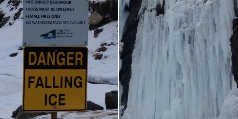 Town Stepping Up Warnings for Beautiful, Dangerous Middle Cove Beach Ice Wall