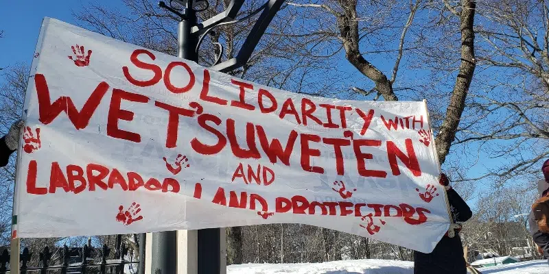 Rally Held at Bannerman Park in Solidarity with Wet'suwet'en Nation in B.C.
