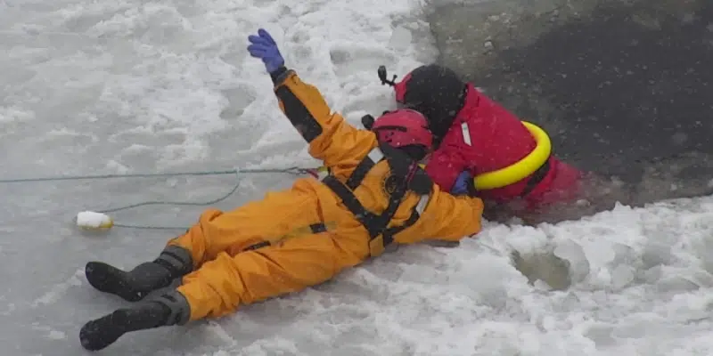 Rescue Crews Stage Simulated Rescue from Icy Waters of CBS