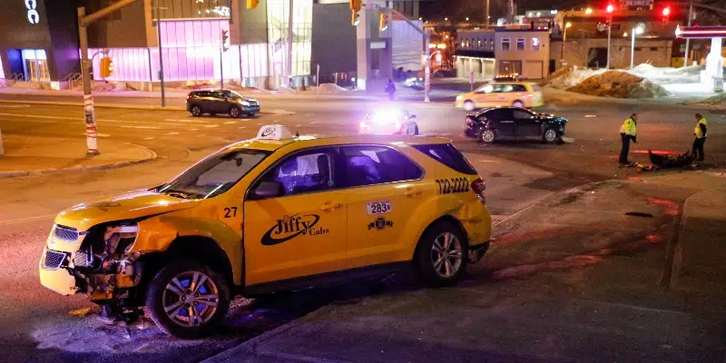 Crash Involving Jiffy Cab Sends Two to Hospital
