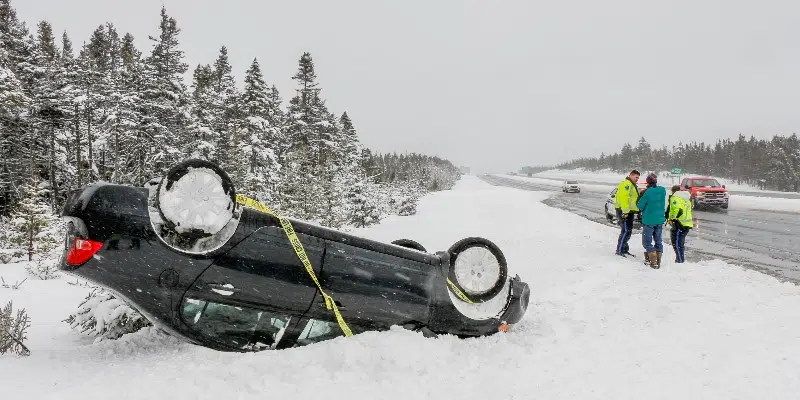 No Injuries Following Single Vehicle Rollover in Metro