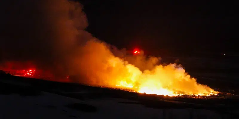 Crews Battle Large Blaze at Robin Hood Bay Landfill