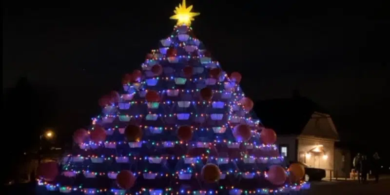 Port de Grave Welcomes Christmas Season with Giant Crab Pot Tree | VOCM