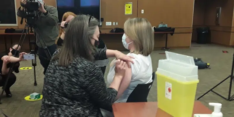 Registered Nurse Receives First COVID-19 Vaccine in Province