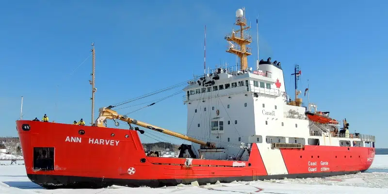 Coast Guard Conducting Icebreaking Operations in St. Anthony