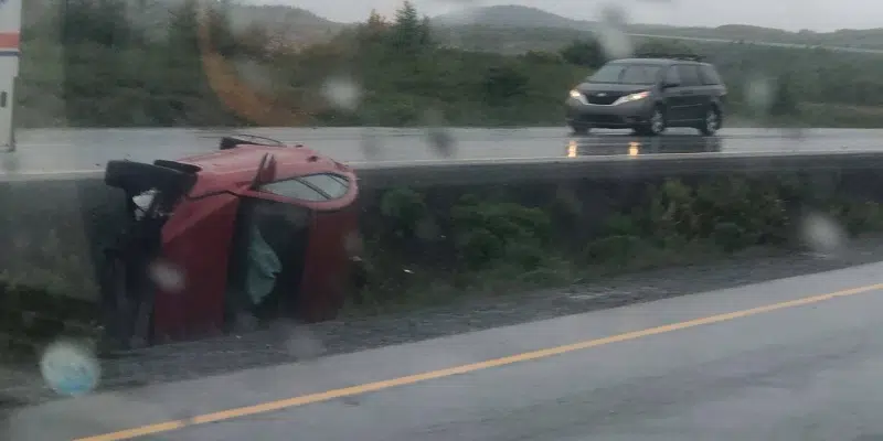 Single Vehicle Accident Leaves Car in Median Along TCH Near St. John's