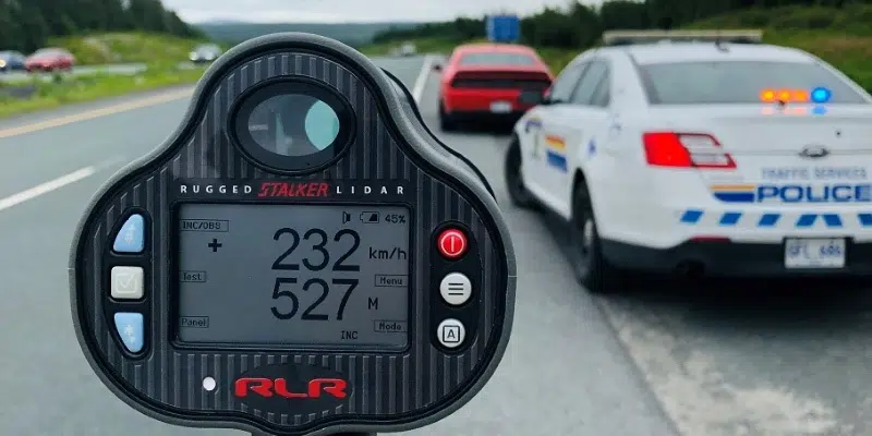 Police Radar Clocks Driver at 232 km/h on Trans-Canada Highway