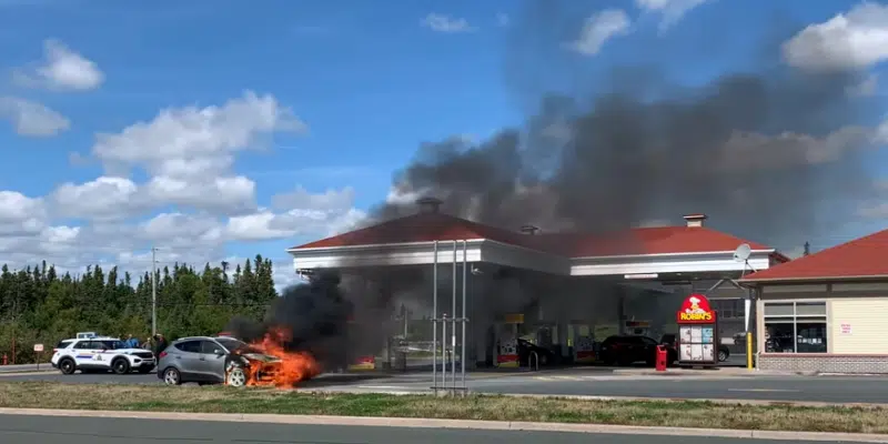 Firefighters Quickly Extinguish Car Fire at Gas Station in Clarenville