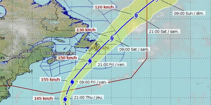 Path of Hurricane Larry Becoming More Clear