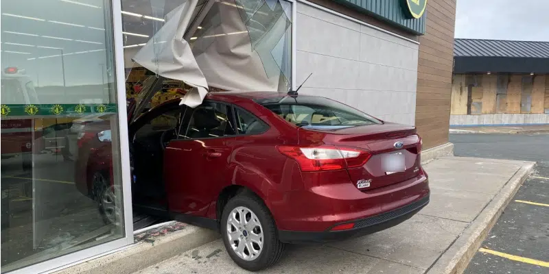 Car Crashes Through Front Window of Dollarama in Metro