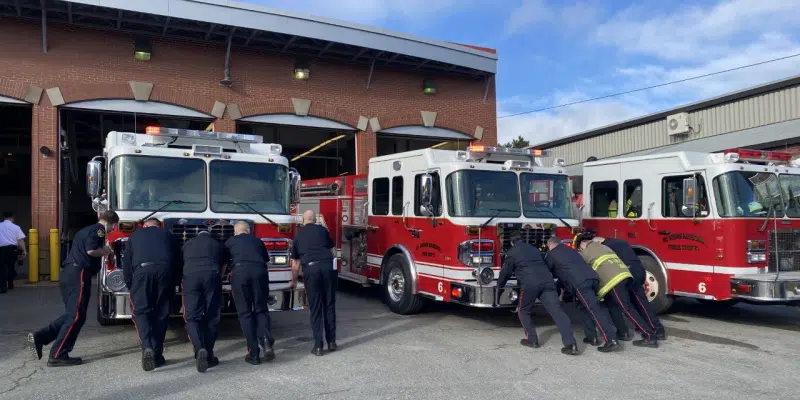 SJRFD Welcomes New Engines With First-Ever Push-In Ceremony