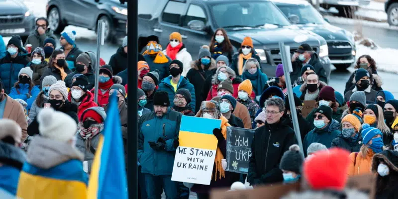 Rally Held in St. John's in Support of Ukraine