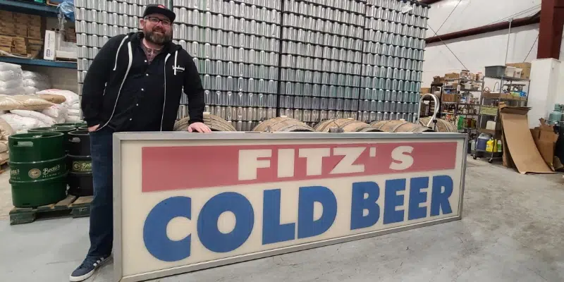 Landwash Brewery to Display "Fitz's Cold Beer" Sign in Taproom