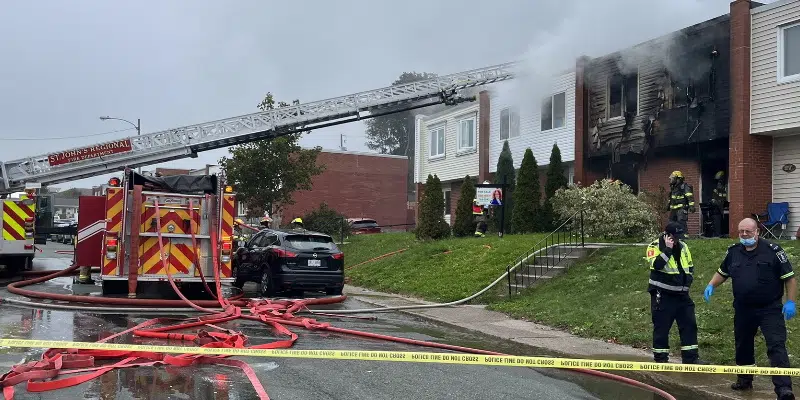Fire Rips Through Townhouse in West End St. John's