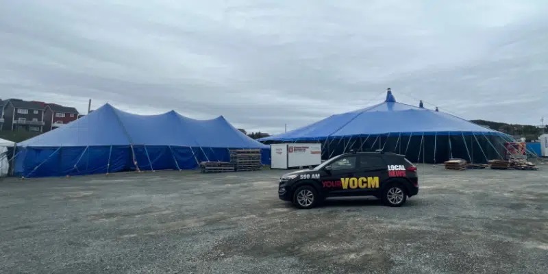 Crews Make Smooth Transition To Setting Up New Iceberg Alley Tent VOCM   Iceberg Alley Performance Tent New June 2022 