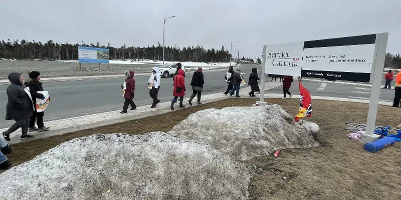 Picket Lines Form Outside Federal Service Sites, O'Regan's Office