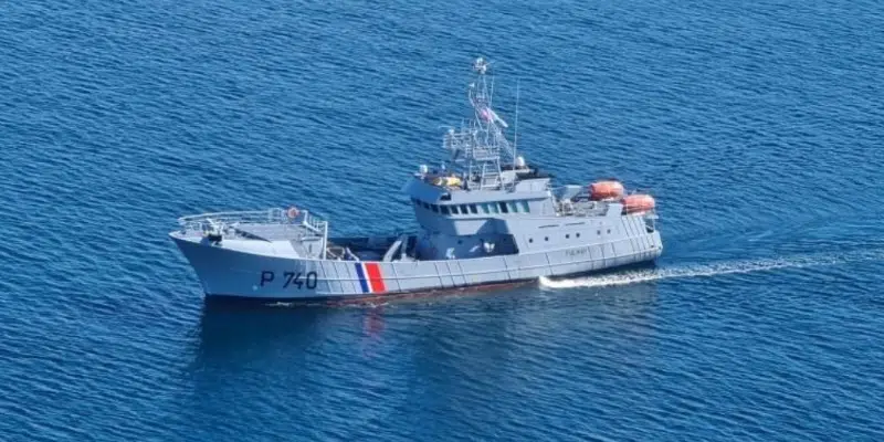 French Navy Vessel Docked in Capital City