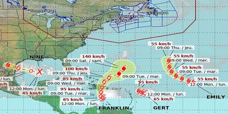 Hurricane Centre: Tropical Storm Franklin Could Hit Southeastern Newfoundland