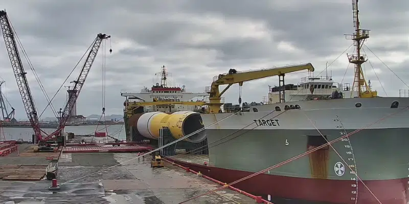 Port of Argentia Receives First Shipment of Wind Turbine Monopiles