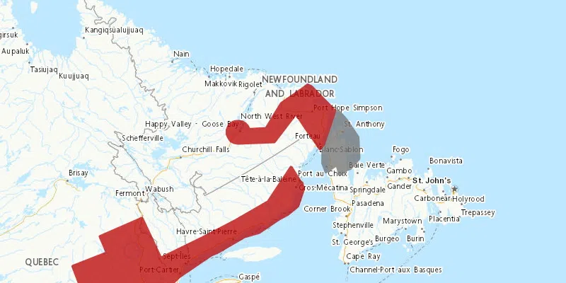 Snowfall Warning Out for Parts of Labrador