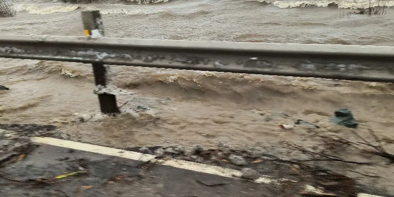 High Water Levels Force Closure of Rushy Pond Brook Bridge on TCH West of Grand Falls-Windsor