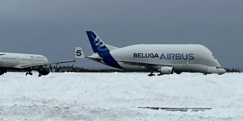 Airbus Beluga Lands at St. John's International Airport