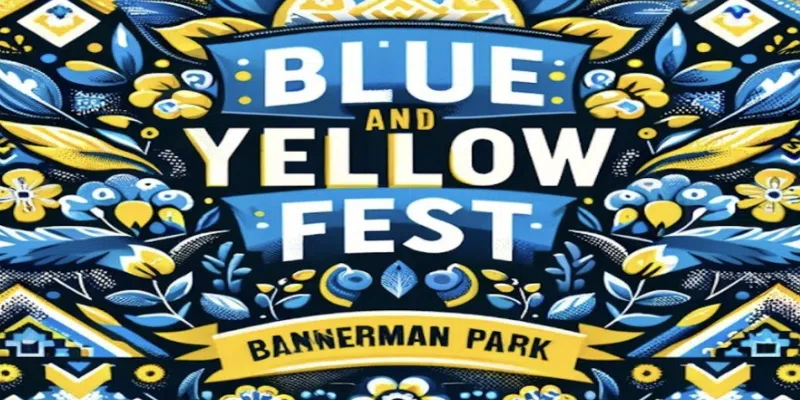 Local Ukrainian Community Holding Blue and Yellow Fest at Bannerman Park