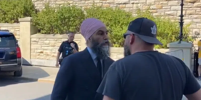 Federal NDP Leader Confronts Protestors After Insult on Parliament Hill