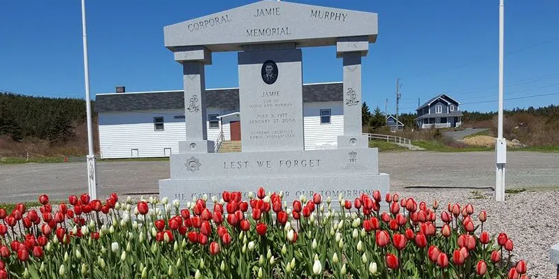 Conception Harbour Marking Anniversary of Cpl. Murphy Monument