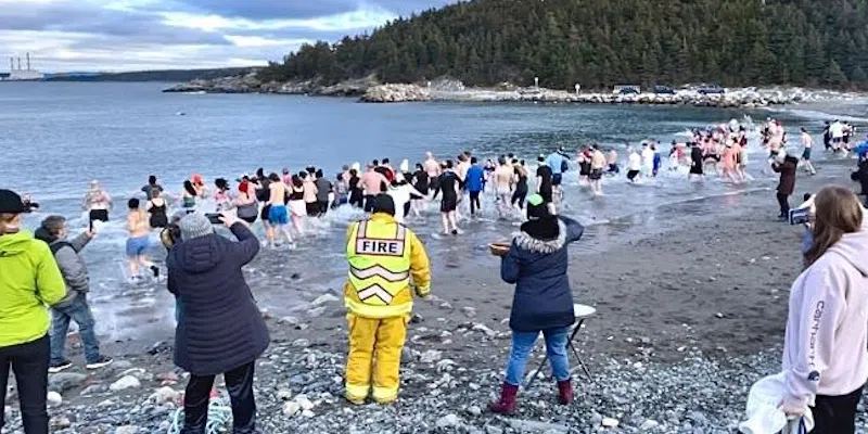 Hundreds Taking Chilly New Years Day Dip for Mental Health