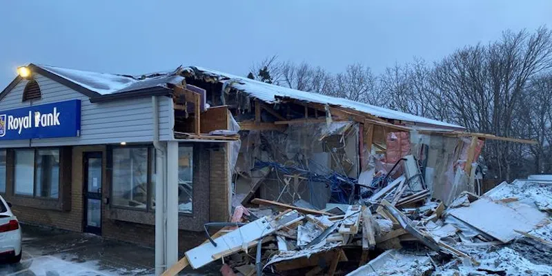 RBC Branch Damaged in Overnight Break-In with Heavy Machinery