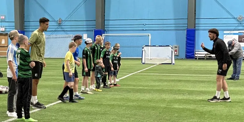 Members of Barrow AFC Touring NL with Support of Keyin College