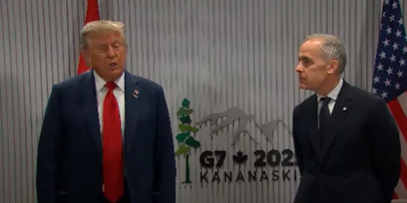 Trump Touts Tariffs and Admonishes Former U.S. and Canadian Leaders for Removing Putin from G8 at G7 Meetings