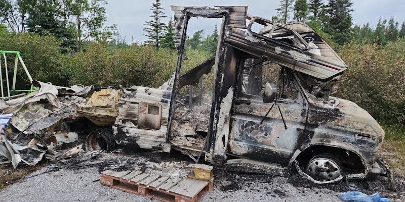 Mounties Seek Tips After Camper Van Torched Near St. Anthony