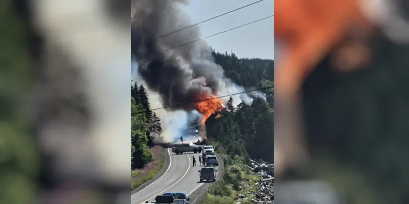 Fire Guts Former Lodge on New World Island, Halting Traffic
