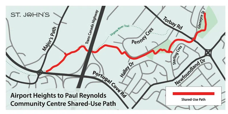 Construction Begins Tomorrow on Shared-Use Path in St. John's