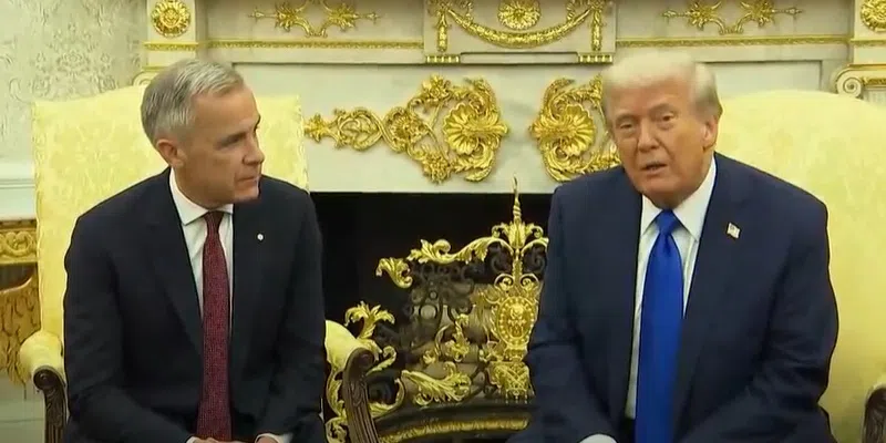 Prime Minister Mark Carney Meets U.S. President Donald Trump in Washington to Talk Trade Tariffs